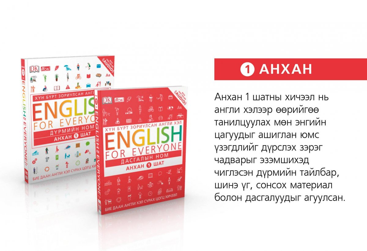 Англи хэлийг "бие даан сурах цогц хичээлүүд" худалдаанд гарлаа