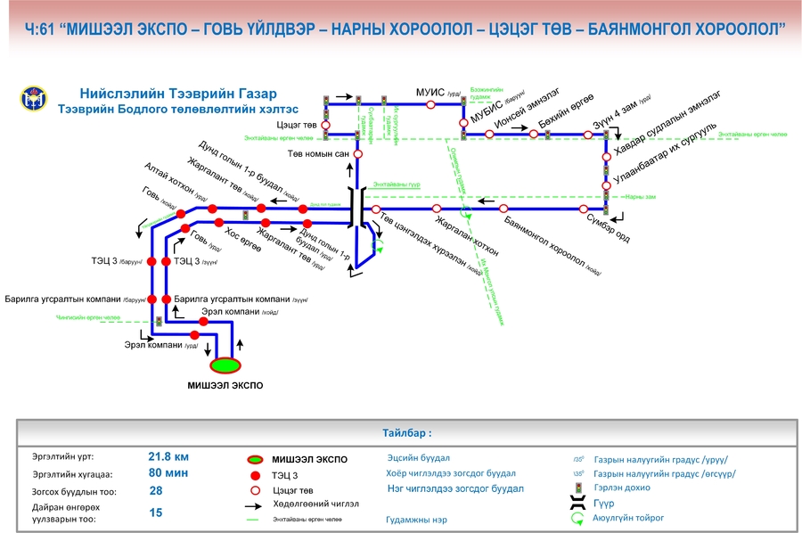 Автобусны шинэ чиглэлүүд даваа гарагаас үйлчилнэ 