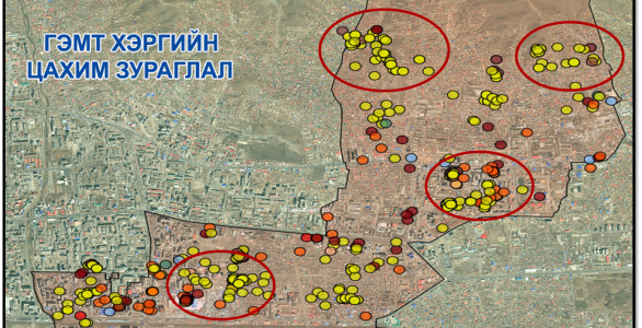 Гэмт хэрэг, зөрчил үйлдэгдсэн байршлыг цахим зураглалд тэмдэглэн, эргүүлийн үйл ажиллагааг зохион байгуулж байна 