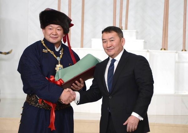 Н.Түвшинбаярыг төрийн дээд шагнал-тэргүүн зэргийн одон “Чингис хаан” одонгоор шагналаа