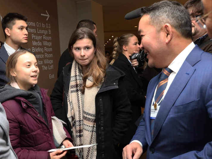 Ерөнхийлөгч Х.Баттулга Грета Тунбергийг Монгол Улсад болох олон улсын залуучуудын ногоон наадамд урив