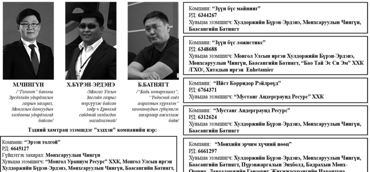 “Монгол Ураниум Ресурс”-ийн нүүрсний ордыг өвлөсөн “Эрээн толгой” ХХК-ийн ил эзэд