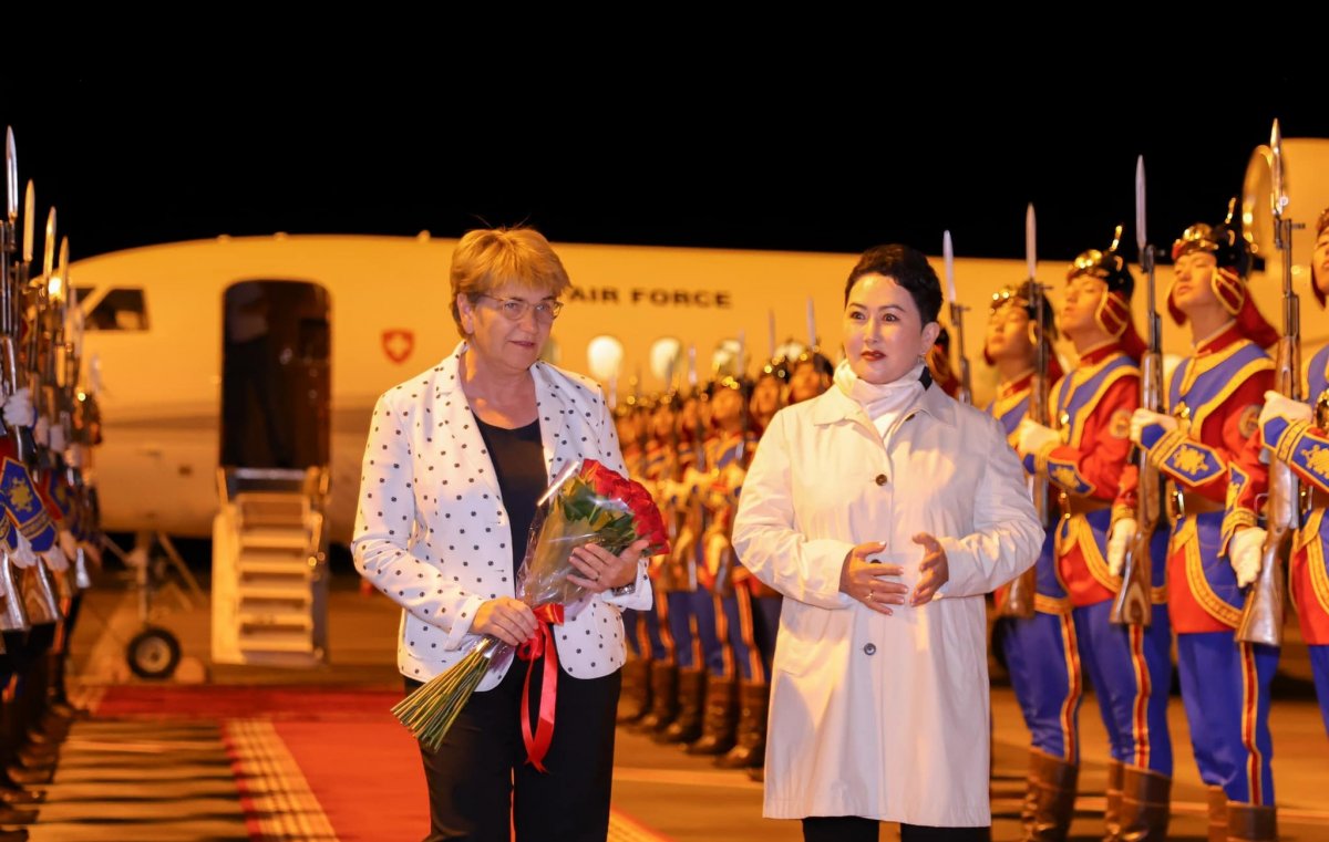 Швейцарын Холбооны Улсын Ерөнхийлөгч Виола Амхерд Монгол Улсад хүрэлцэн ирэв