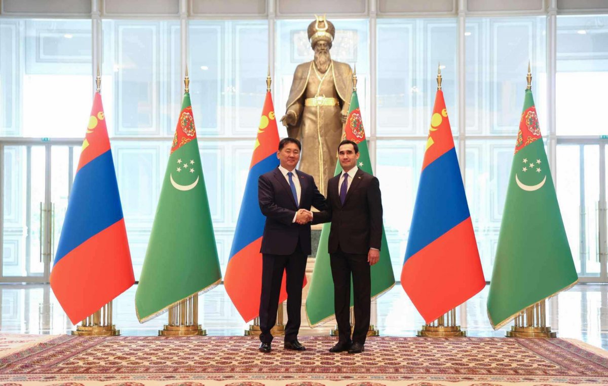 Монгол Улсын Ерөнхийлөгч У.Хүрэлсүх, Туркменистан Улсын Ерөнхийлөгч С.Бердымухамедов нар албан ёсны хэлэлцээ хийлээ