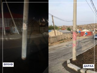 Хүүхэд залуучуудын театрын орчимд цахилгааны шон тойруулан зам тавьжээ