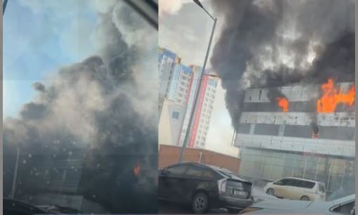 ОБЕГ: Барилгад гарсан галыг унтраахаар ажиллаж байна