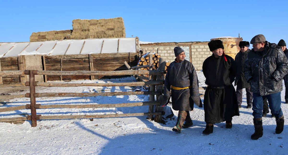 ХХААХҮ-н дэд сайд Б.Нямжав Сэлэнгэ аймгийн өвөлжилт хүндэрсэн сумдын нөхцөл байдалтай газар дээр нь танилцав