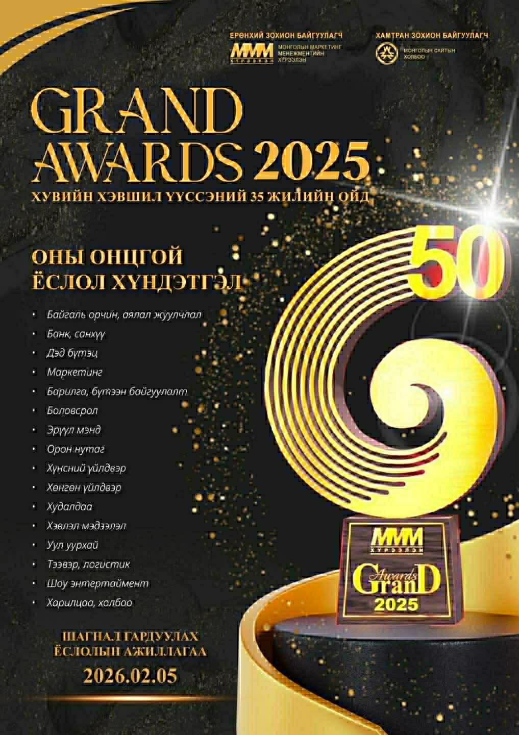 Grand Awards-2025 наадам ба 35 жилийн түүх