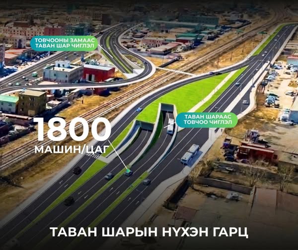 Таван шарын нүхэн гарцаар цагт ойролцоогоор 1800 машин нэвтэрч байна